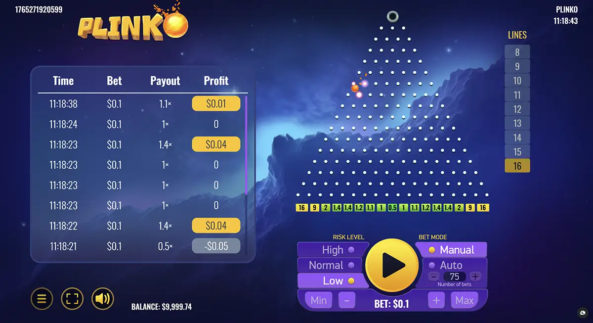 Правила отримання бонусів Plinko